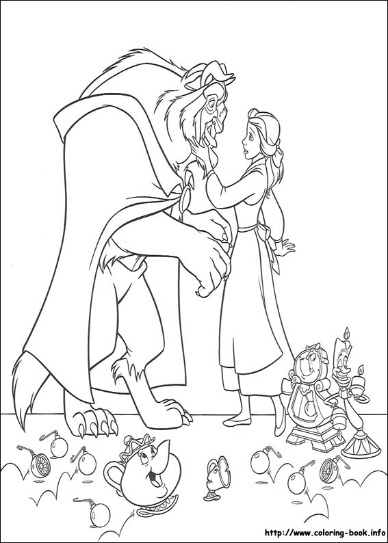 Beauty and the Beast coloring picture